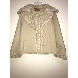 Rip curl faux fur jacket, virtually brand new!!